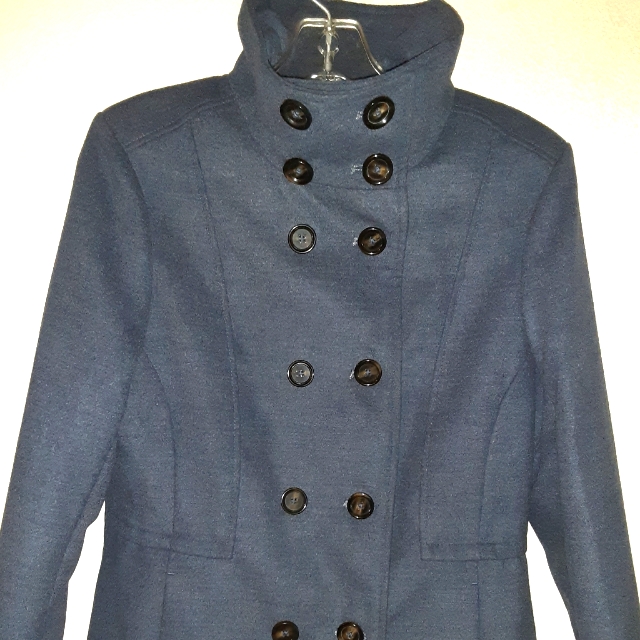 Black Rivet Coat Size M Color Gray